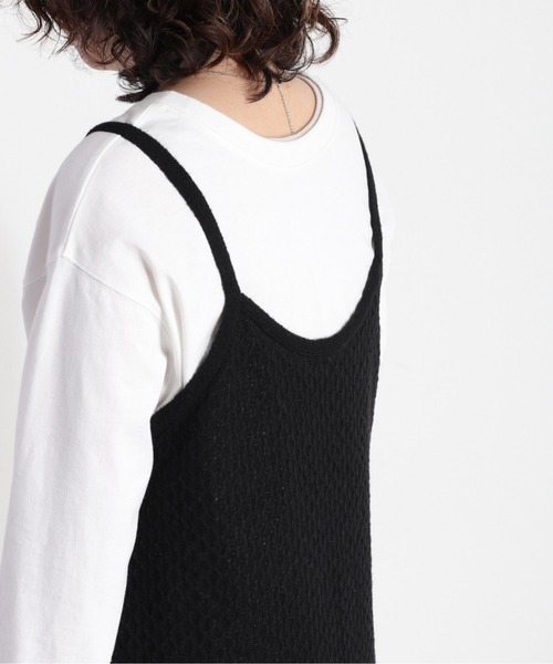 cepo（セポ）の「スカシアミニットキャミワンピース（ジャンパースカート・レディース・オフホワイト/ブラック・M）」の12枚目の写真