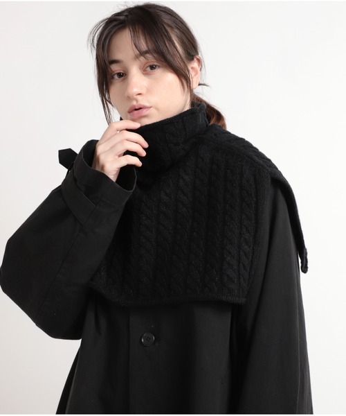 RNA-N（アールエヌエーエヌ）の「K2604 モヘヤ混ケーブルスヌード（ストール/ショール・レディース・ブルー/ブラック/キナリ・MEDIUM）」の16枚目の写真