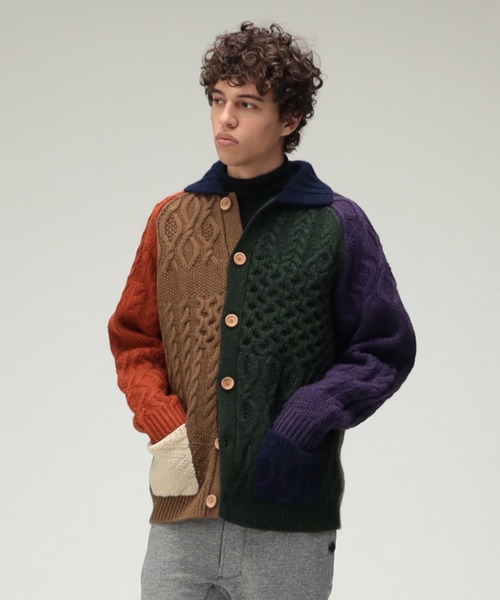 ビームスの百名品】BEAMS PLUS / 3ゲージ マルチパターン アラン ビームスの百名品】BEAMS PLUS / 3ゲージ マルチパターン アラン