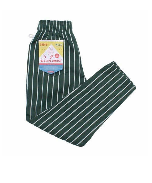 COOKMAN(クックマン)の「COOKMAN CHEF PANTS「STRIPE」/ DARK GREEN(その他パンツ・メンズ・ダークグリーン・M/L)」の1枚目の写真
