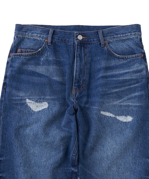 WHO'S WHO gallery（フーズフーギャラリー）の「【KOOKY'N/クーキー】クラッシュワイドデニム2（デニムパンツ・メンズ・インディゴブルー/ブラック・FREE）」の13枚目の写真