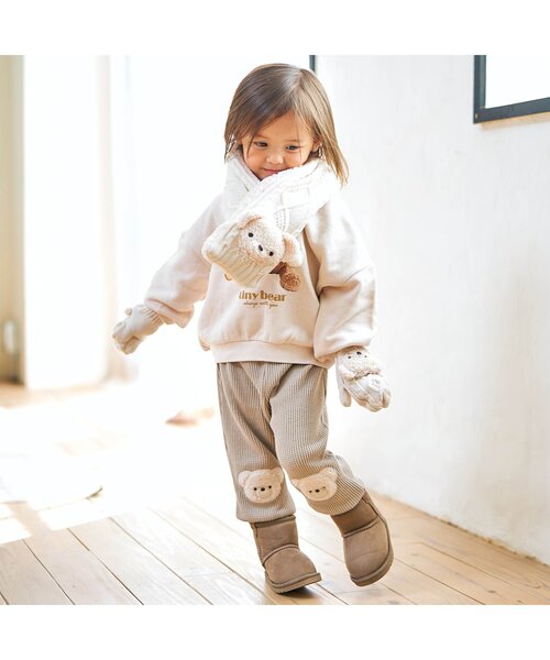 apres les cours（アプレレクール）の「tiny bear モチーフマフラー（マフラー・キッズ・アイボリー/ベージュ・95/120）」の12枚目の写真