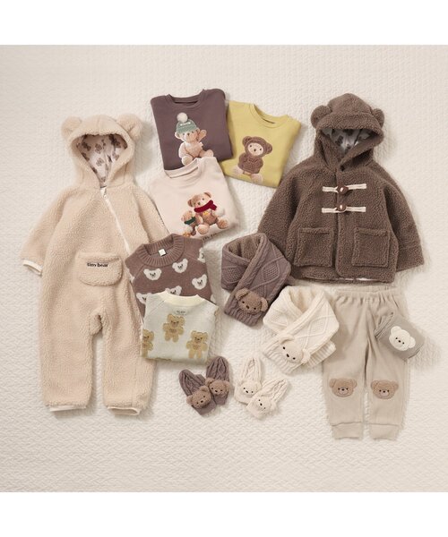 apres les cours（アプレレクール）の「tiny bear モチーフマフラー（マフラー・キッズ・アイボリー/ベージュ・95/120）」の16枚目の写真