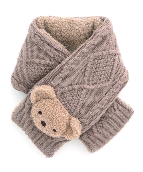 apres les cours（アプレレクール）の「tiny bear モチーフマフラー（マフラー・キッズ・アイボリー/ベージュ・95/120）」の14枚目の写真