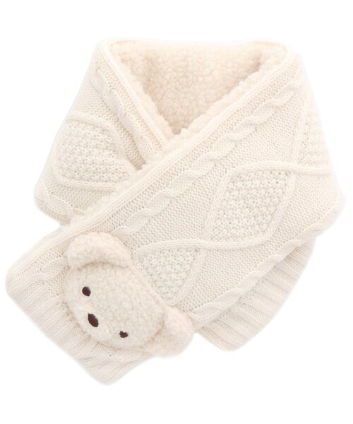 apres les cours（アプレレクール）の「tiny bear モチーフマフラー（マフラー・キッズ・アイボリー/ベージュ・95/120）」の11枚目の写真