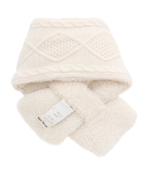 apres les cours（アプレレクール）の「tiny bear モチーフマフラー（マフラー・キッズ・アイボリー/ベージュ・95/120）」の6枚目の写真