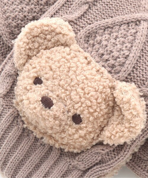 apres les cours（アプレレクール）の「tiny bear モチーフマフラー（マフラー・キッズ・アイボリー/ベージュ・95/120）」の8枚目の写真