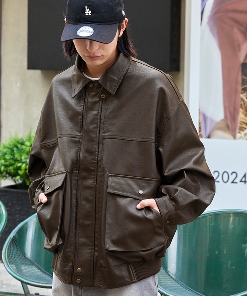 セール】オーバーサイズヴィンテージライクブルゾン（ブルゾン）｜MONO