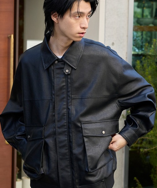 オーバーサイズヴィンテージライクブルゾン MONO-MART│MONO-MART