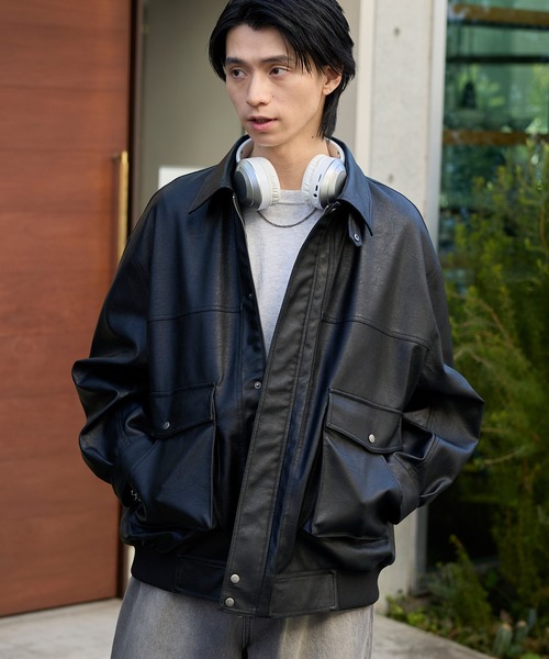 オーバーサイズヴィンテージライクブルゾン MONO-MART│MONO-MART