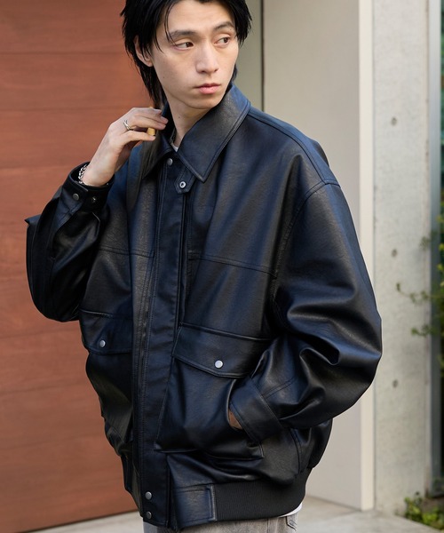 オーバーサイズヴィンテージライクブルゾン MONO-MART│MONO-MART