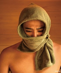 源商店（ゲンショウテン）の「サウナハットになるタオル 源商店(GEN SHO-TEN) / サウナハットタオル LOT 301 / LOT 501 巻く サウナタオル サウナグッズ 今治タオル 抗菌・防臭 口元を隠す（タオル）」