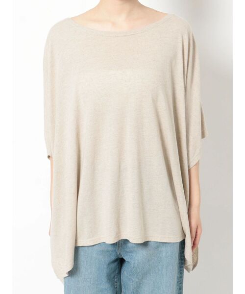 Ungrid(アングリッド)の「リネン混ルーズトップス(Tシャツ/カットソー・レディース・チャコールグレー/ベージュ/オレンジ・FREE)」の21枚目の写真