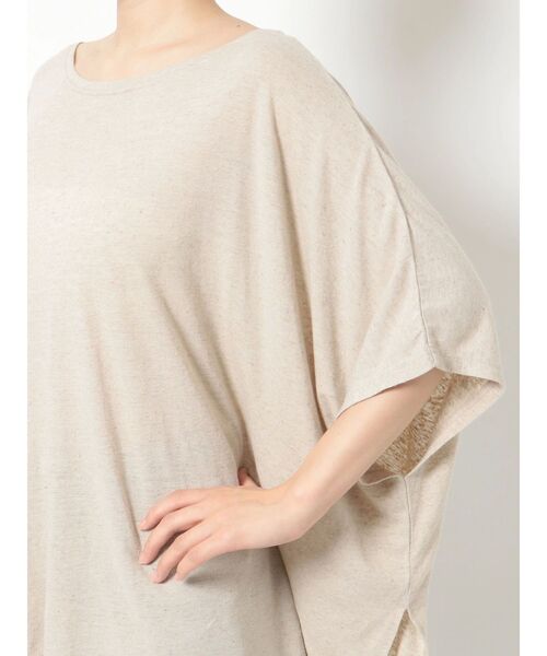 Ungrid(アングリッド)の「リネン混ルーズトップス(Tシャツ/カットソー・レディース・チャコールグレー/ベージュ/オレンジ・FREE)」の9枚目の写真