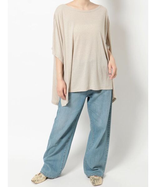 Ungrid(アングリッド)の「リネン混ルーズトップス(Tシャツ/カットソー・レディース・チャコールグレー/ベージュ/オレンジ・FREE)」の12枚目の写真