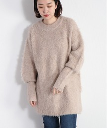 ふわふわシャギーロングニット