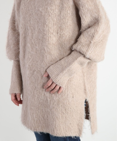 cepo（セポ）の「ふわふわシャギーロングニット（ニット/セーター・レディース・ピンク/ミント・M）」の16枚目の写真