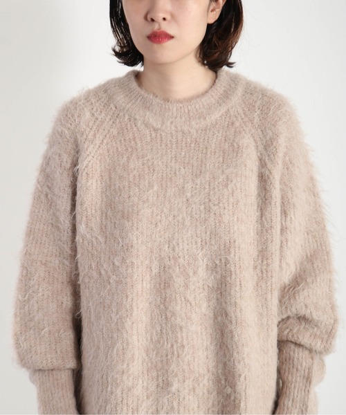 cepo（セポ）の「ふわふわシャギーロングニット（ニット/セーター・レディース・ピンク/ミント・M）」の7枚目の写真