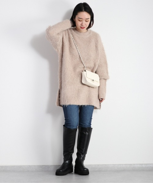 cepo（セポ）の「ふわふわシャギーロングニット（ニット/セーター・レディース・ピンク/ミント・M）」の20枚目の写真