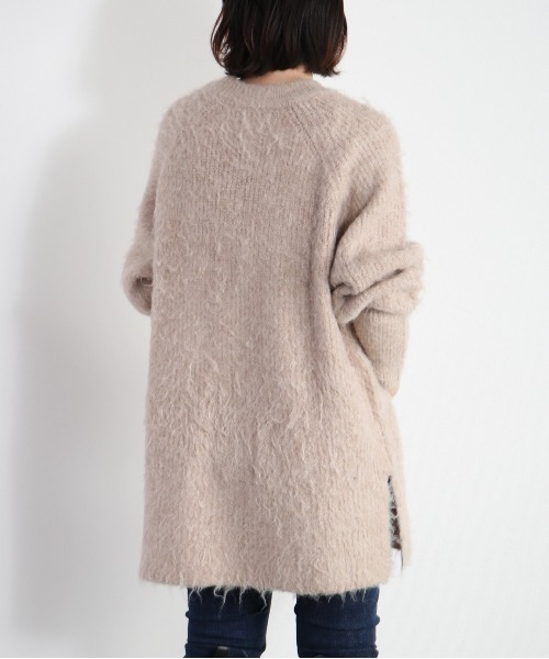 cepo（セポ）の「ふわふわシャギーロングニット（ニット/セーター・レディース・ピンク/ミント・M）」の9枚目の写真