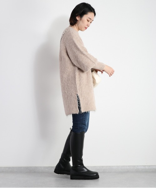 cepo（セポ）の「ふわふわシャギーロングニット（ニット/セーター・レディース・ピンク/ミント・M）」の4枚目の写真