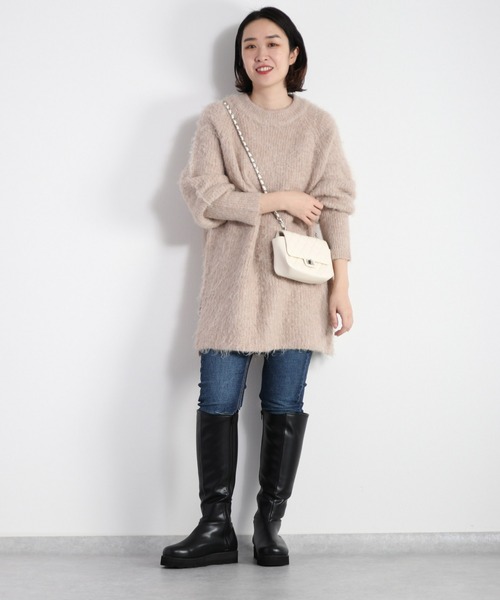 cepo（セポ）の「ふわふわシャギーロングニット（ニット/セーター・レディース・ピンク/ミント・M）」の18枚目の写真