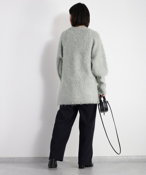 cepo（セポ）の「ふわふわシャギーロングニット（ニット/セーター・レディース・ピンク/ミント・M）」の3枚目の写真