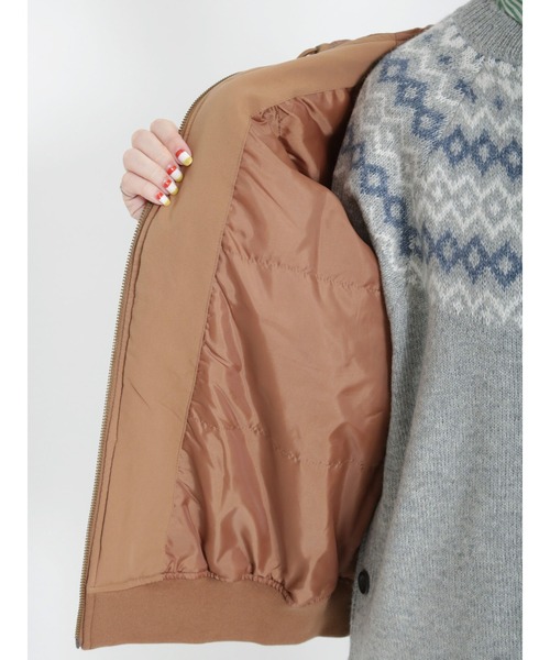 Samansa Mos2（サマンサ モスモス）の「中綿フードブルゾン（ブルゾン・レディース・カーキ/キャメル/ベージュ/ネイビー・ﾌﾘ-）」の16枚目の写真