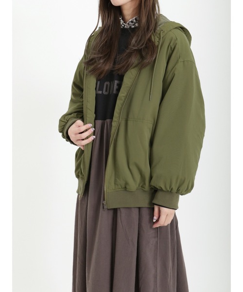 Samansa Mos2（サマンサ モスモス）の「中綿フードブルゾン（ブルゾン・レディース・カーキ/キャメル/ベージュ/ネイビー・ﾌﾘ-）」の21枚目の写真