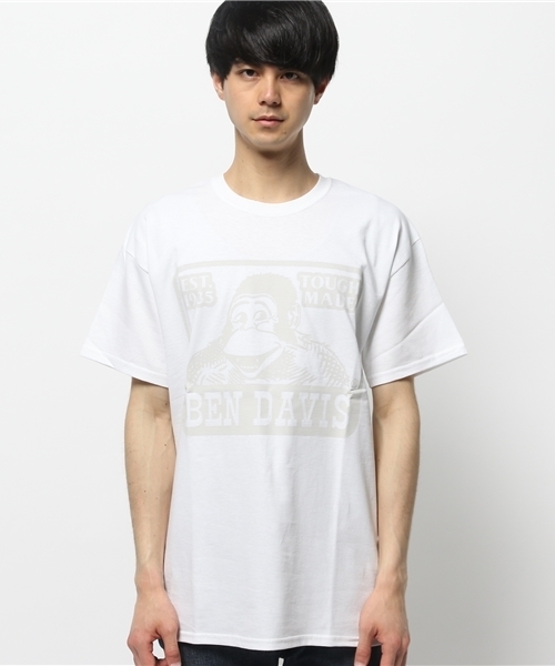 BEN DAVIS BLACKOUT COLLECTION（ベンデイビスブラックアウトコレクション）の「BEN DAVIS BLACKOUT COLLECTION LOGO TEE（Tシャツ/カットソー・メンズ・ホワイト/ブラック/カーキ・MEDIUM/SMALL/LARGE）」の4枚目の写真