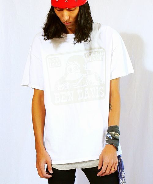 BEN DAVIS BLACKOUT COLLECTION（ベンデイビスブラックアウトコレクション）の「BEN DAVIS BLACKOUT COLLECTION LOGO TEE（Tシャツ/カットソー・メンズ・ホワイト/ブラック/カーキ・MEDIUM/SMALL/LARGE）」の18枚目の写真