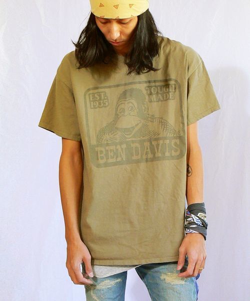 BEN DAVIS BLACKOUT COLLECTION（ベンデイビスブラックアウトコレクション）の「BEN DAVIS BLACKOUT COLLECTION LOGO TEE（Tシャツ/カットソー・メンズ・ホワイト/ブラック/カーキ・MEDIUM/SMALL/LARGE）」の19枚目の写真