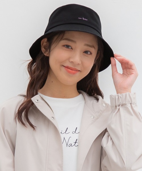 Honeys（ハニーズ）の「ロゴ入りバケットハット（ハット・レディース・ブラック系その他/ブラック/ホワイト/ベージュ・FREE）」の3枚目の写真