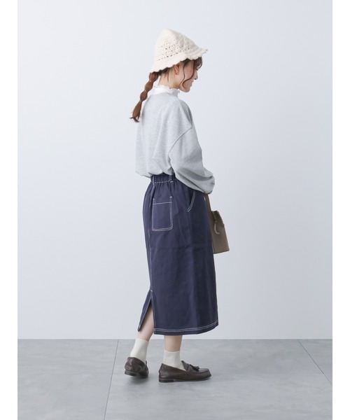 ehka sopo（エヘカソポ）の「ドッグプリントスウェット（スウェット・レディース・グレー/オフホワイト/ピンク・ﾌﾘ-）」の7枚目の写真