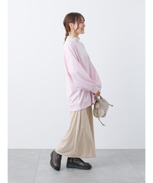 ehka sopo（エヘカソポ）の「ドッグプリントスウェット（スウェット・レディース・グレー/オフホワイト/ピンク・ﾌﾘ-）」の15枚目の写真