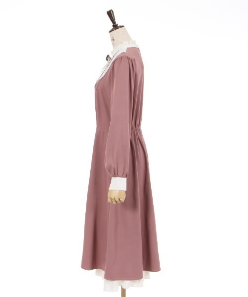 axes femme（アクシーズファム）の「ブローチセットロマンワンピース（ワンピース・レディース・ブラック/オレンジ/サックスブルー系・FREE）」の14枚目の写真