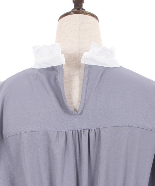 axes femme（アクシーズファム）の「ブローチセットロマンワンピース（ワンピース・レディース・ブラック/オレンジ/サックスブルー系・FREE）」の16枚目の写真