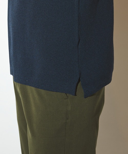 UNION STATION（ユニオンステーション）の「ハイゲージサマーニット5分袖Tシャツ/マシンウォッシャブル（Tシャツ/カットソー・メンズ・ベージュ/ネイビー/ラベンダー/ブルー・LL/L/M）」の10枚目の写真