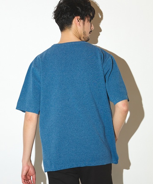 UNION STATION（ユニオンステーション）の「ハイゲージサマーニット5分袖Tシャツ/マシンウォッシャブル（Tシャツ/カットソー・メンズ・ベージュ/ネイビー/ラベンダー/ブルー・LL/L/M）」の13枚目の写真