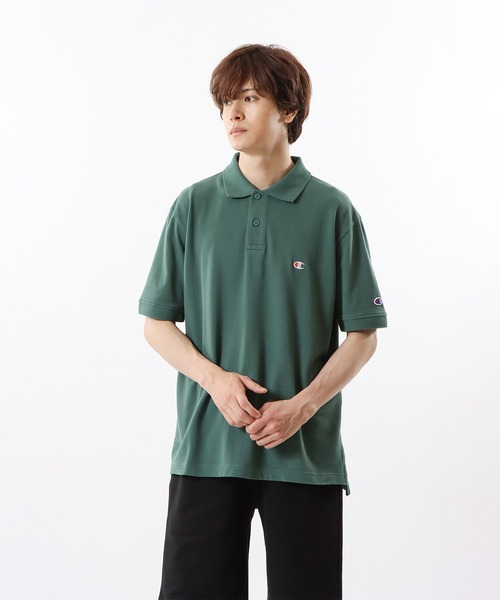 Champion(チャンピオン)の「【Champion/チャンピオン】メンズ ベーシック ショートスリーブポロシャツ(ポロシャツ・メンズ・ホワイト/グレー/ブラック/ネイビー/モスグリーン・MEDIUM/LARGE/X-LARGE)」の4枚目の写真