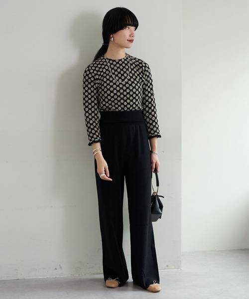 SHENERY（シーナリー）の「ニットベアワイドパンツ（その他パンツ・レディース・アイボリー/ブラック・38/36）」の3枚目の写真