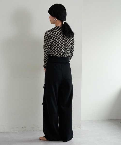 SHENERY（シーナリー）の「ニットベアワイドパンツ（その他パンツ・レディース・アイボリー/ブラック・38/36）」の10枚目の写真