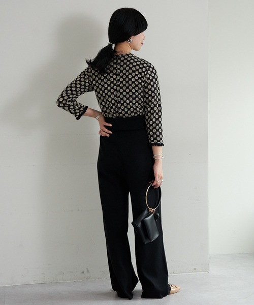 SHENERY（シーナリー）の「ニットベアワイドパンツ（その他パンツ・レディース・アイボリー/ブラック・38/36）」の9枚目の写真