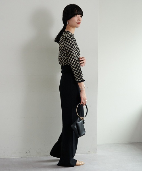 SHENERY（シーナリー）の「ニットベアワイドパンツ（その他パンツ・レディース・アイボリー/ブラック・38/36）」の8枚目の写真