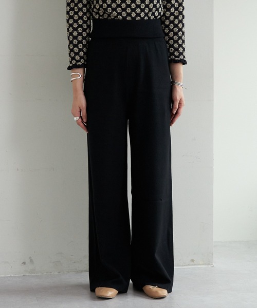 SHENERY（シーナリー）の「ニットベアワイドパンツ（その他パンツ・レディース・アイボリー/ブラック・38/36）」の16枚目の写真