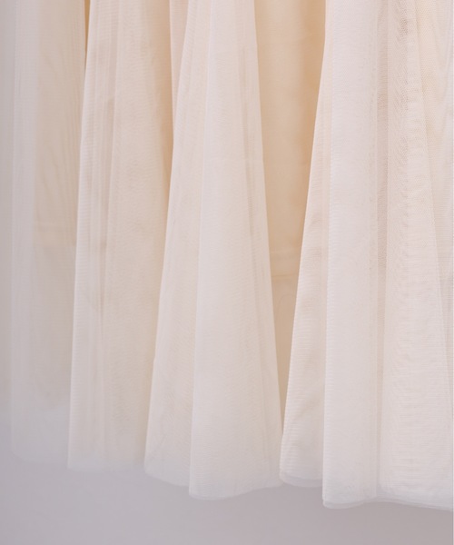 ap retro(アプレトロ)の「チュールパネルロングスカート(スカート・レディース・グレー/アイボリー/ブラック・FREE)」の21枚目の写真