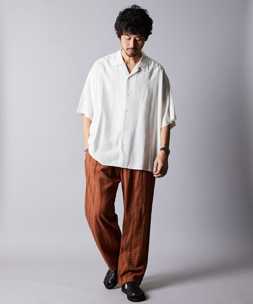 FREAK'S STORE（フリークスストア）の「【限定展開】Relax Fit リラックスフィット 総柄 ジャガード イージーパンツ/ワイドパンツ（その他パンツ・メンズ・ブラック/ネイビー/ブラウン/オリーブ・SMALL/MEDIUM/LARGE）」の19枚目の写真