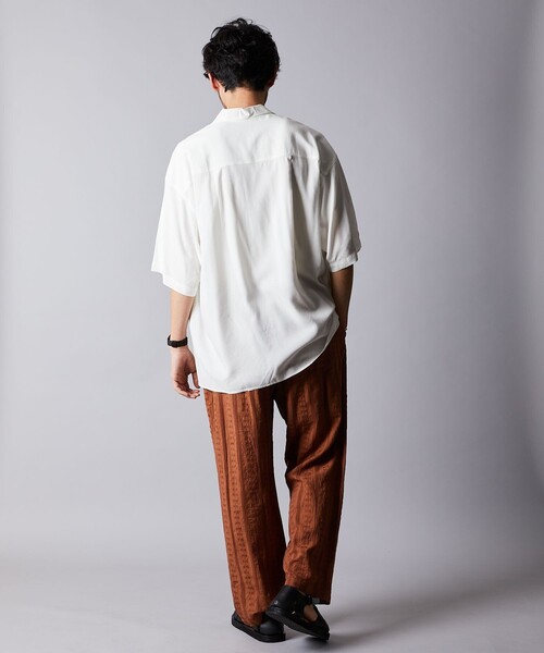 FREAK'S STORE（フリークスストア）の「【限定展開】Relax Fit リラックスフィット 総柄 ジャガード イージーパンツ/ワイドパンツ（その他パンツ・メンズ・ブラック/ネイビー/ブラウン/オリーブ・SMALL/MEDIUM/LARGE）」の5枚目の写真