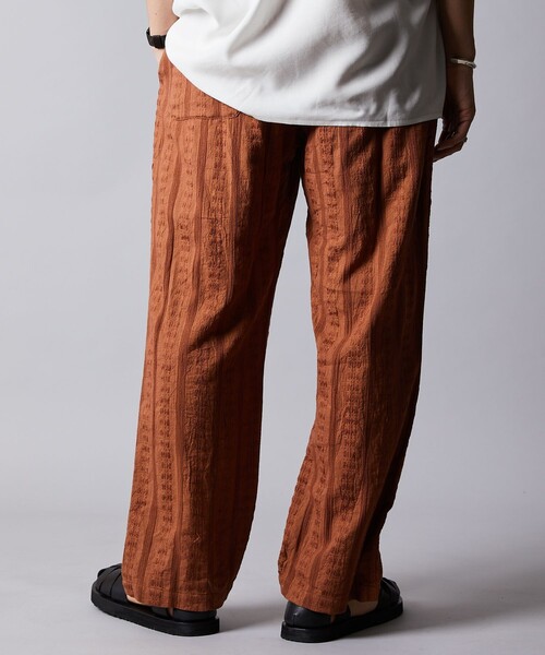 FREAK'S STORE（フリークスストア）の「【限定展開】Relax Fit リラックスフィット 総柄 ジャガード イージーパンツ/ワイドパンツ（その他パンツ・メンズ・ブラック/ネイビー/ブラウン/オリーブ・SMALL/MEDIUM/LARGE）」の15枚目の写真