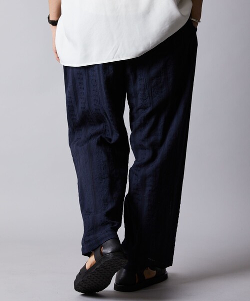 FREAK'S STORE（フリークスストア）の「【限定展開】Relax Fit リラックスフィット 総柄 ジャガード イージーパンツ/ワイドパンツ（その他パンツ・メンズ・ブラック/ネイビー/ブラウン/オリーブ・SMALL/MEDIUM/LARGE）」の21枚目の写真